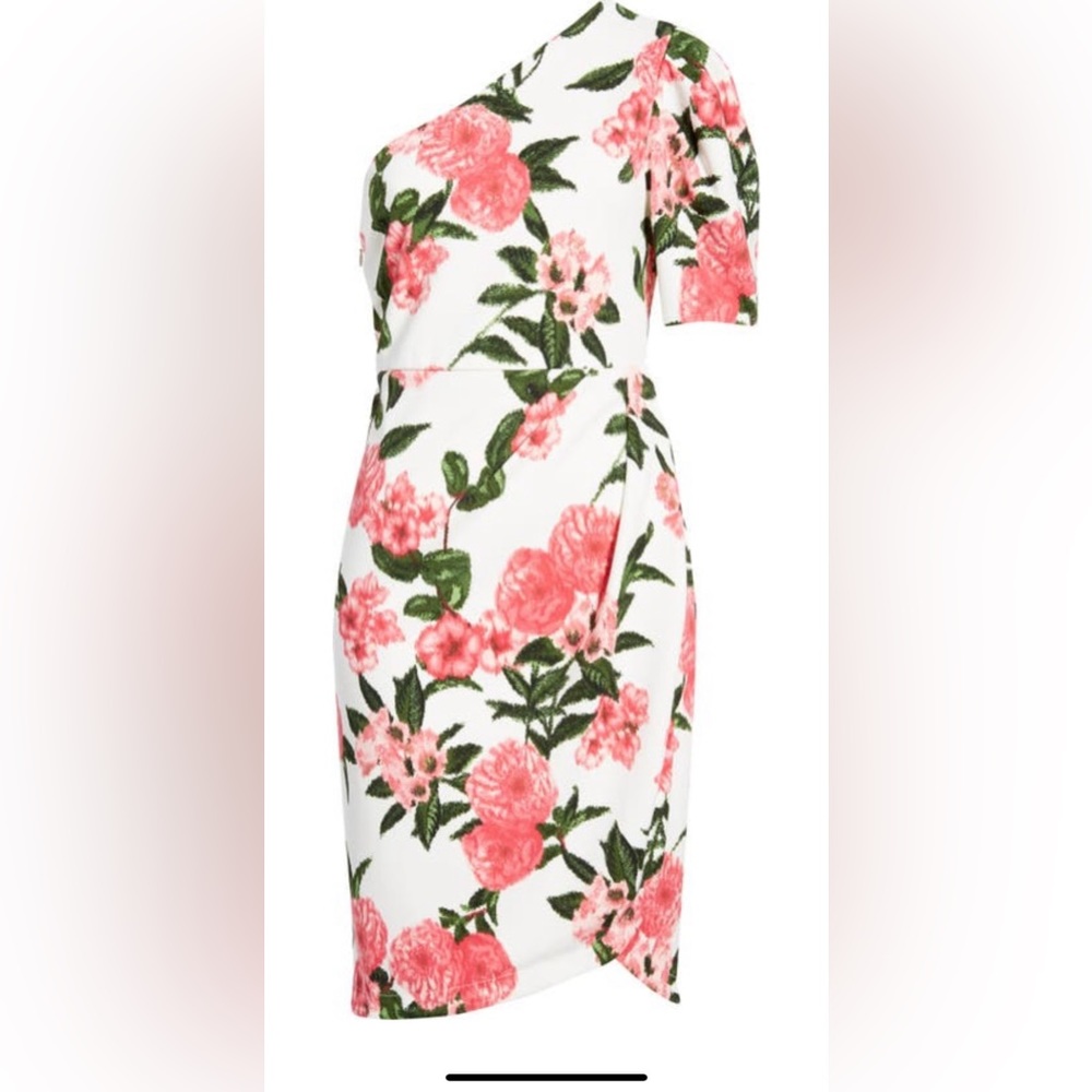 Chelsea28 Floral Print One Shoulder Dress - Picture 4 of 4